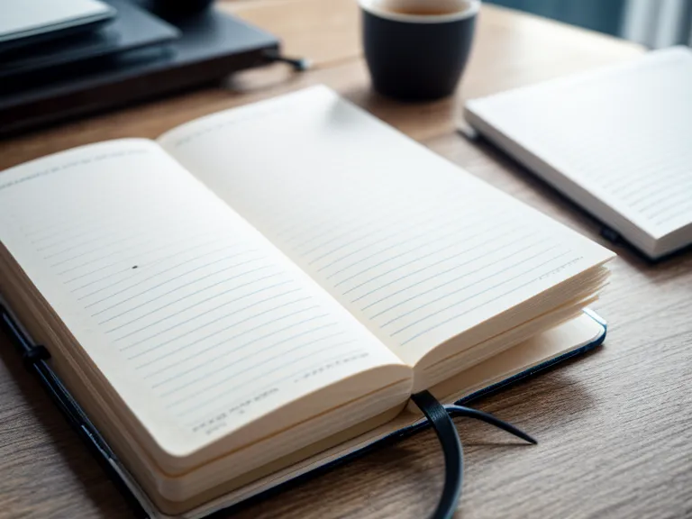 Handwritten notebook log tracking tinnitus scores next to studio headphones.