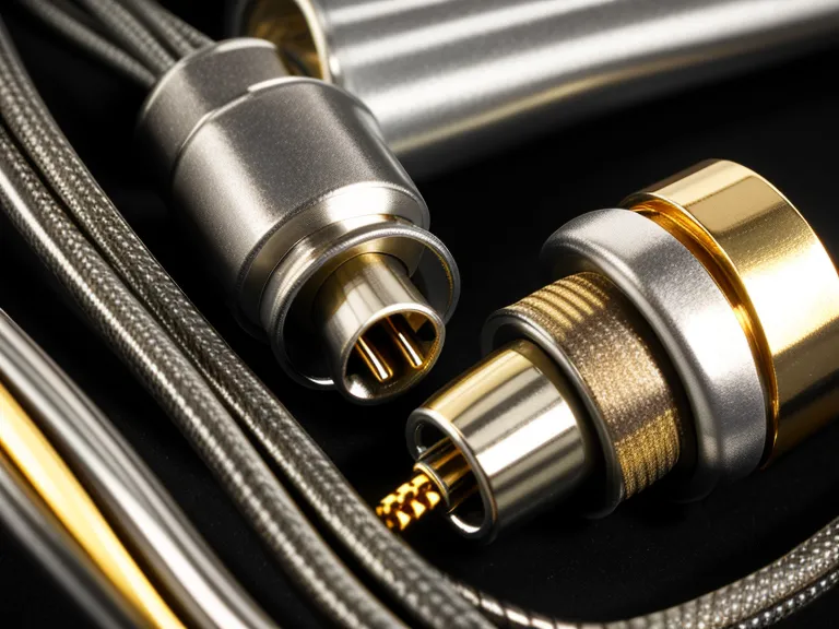 Close-up of an XLR cable plugged into an audio mixer